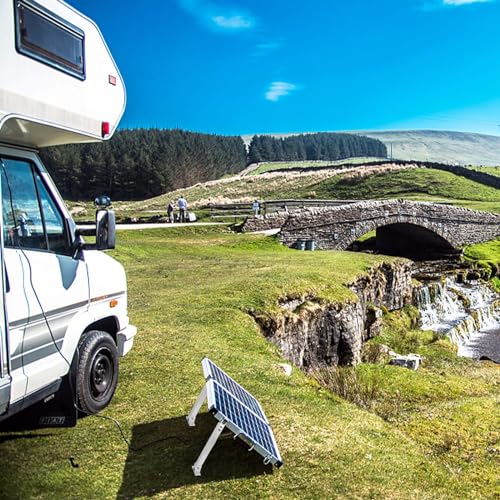 Royouzi Solar Panel Bracket, Aluminum Solar Panel Floor Bracket Adjustable Angle 15°- 30° (2)