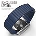 MoKo Apple Watch Band, Premium Soft Leather Loop Band with Strong Adjustable Magnetic Closure for 42mm Apple Watch Models, Midnight BLUE (Not Fit 38mm Version 2015)