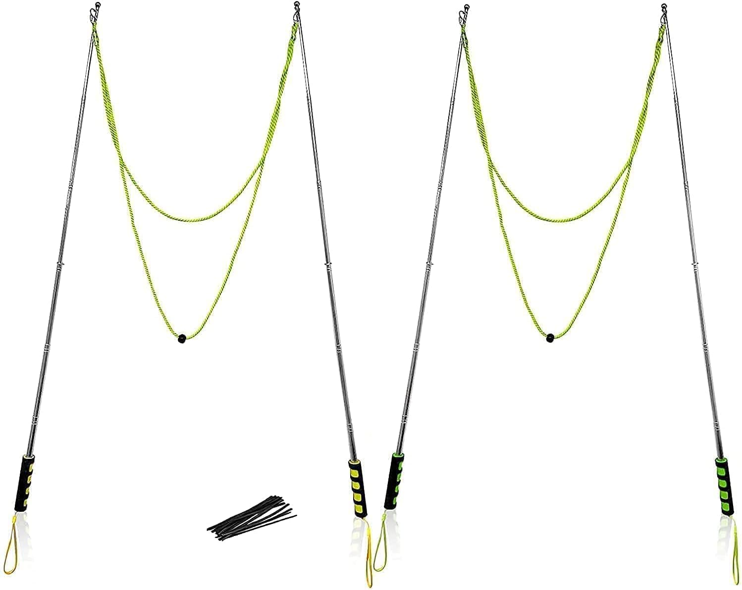 Ubitree 2 Pack Giant Bubble Wands, Stainless Steel Telescopic Design Bubble Blower Wands Outdoor Huge Bubble Maker Toys for Boys Girls Adults Birthday Party Favors Lawn Park Beach Summer Fun