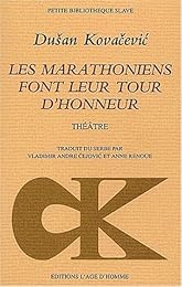Les  marathoniens font leur tour d'honneur