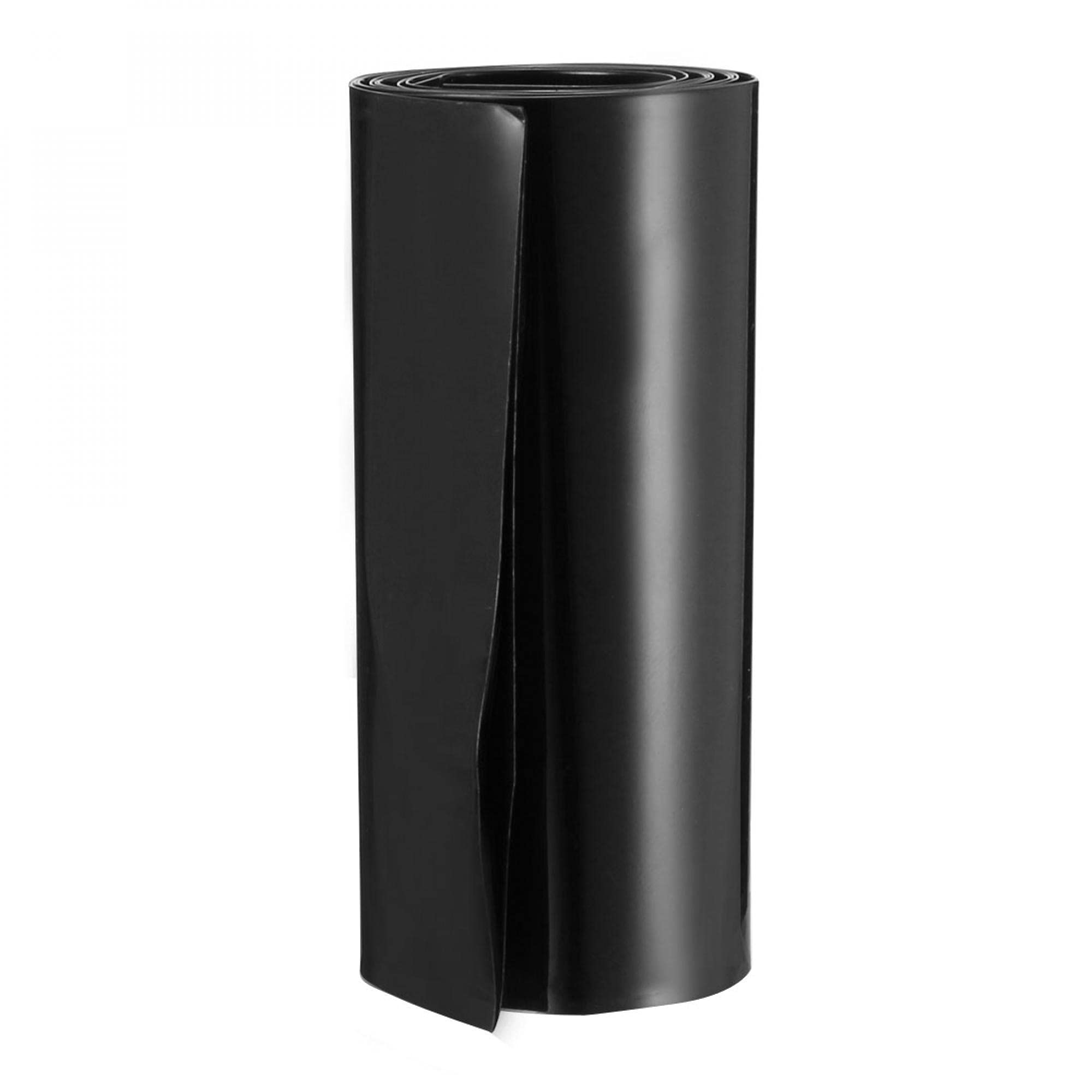 sourcing map 85mm Flat PVC Heat Shrink Tubing Battery Wrap 1m Length for 18650 Battery Black