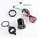 Dual USB Charger Socket Power Outlet with Digital Voltmeter QC 3.0 + 5v/1.5A Dual USB Port with LED Voltage Meter Display for 12V/24V Marine Car Motorcycle,Motorcycle Accessories