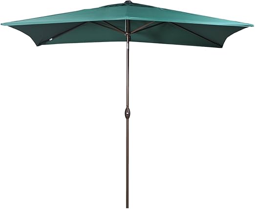 Light Sand Aok Garden Outdoor Market Umbrella 10x6 5 Feet Square Patio Umbrella With Push Button Tilt And Crank Lift Ventilation 6 Sturdy Ribs Non Fading Sunshade Talkingbread Co Il