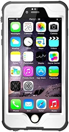 iPhone 6s Plus Waterpoof Case, iPhone 6 Plus Waterproof Case GOGOM Waterproof Shockproof Snowproof Dirtpoof Full Sealed Protective Case Cover for Apple iPhone 6s Plus/ iPhone 6 Plus 5.5 Inch (White)