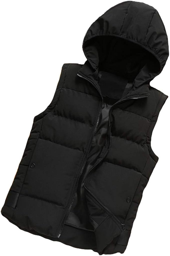 TT Global Men's Padded Puffer Down Gilet Vest Body Warmer with Hood