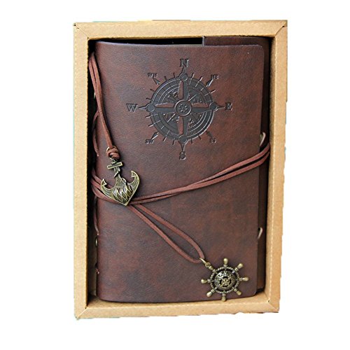 UPC 750869840209, Vintage Leather Journal Notebook Classic Retro Spiral Ring Binder Diary Book Coffee Color