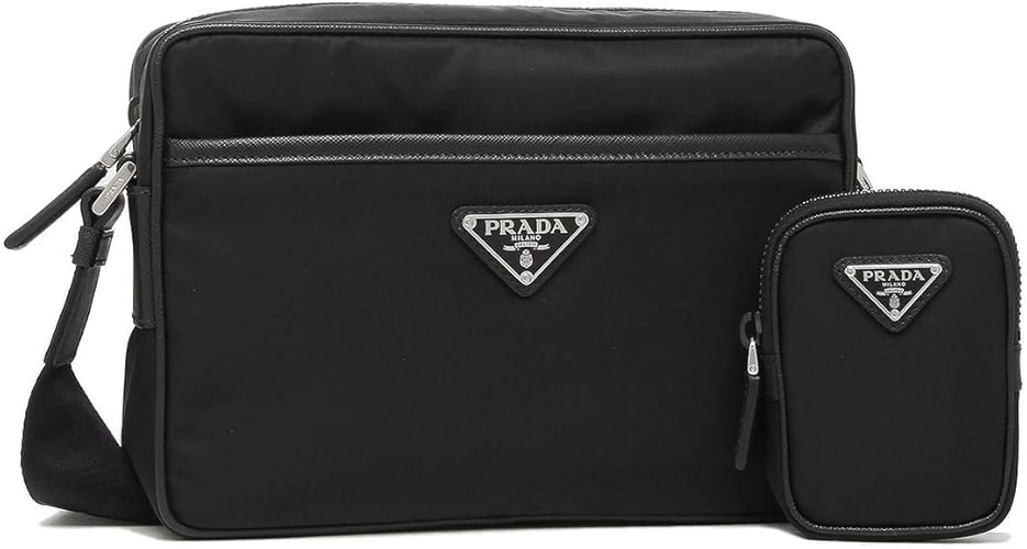Amazon プラダ ショルダーバッグ メンズ レディース Prada 2vh048 064 Woo F0002 ブラック 並行輸入品 ショルダーバッグ