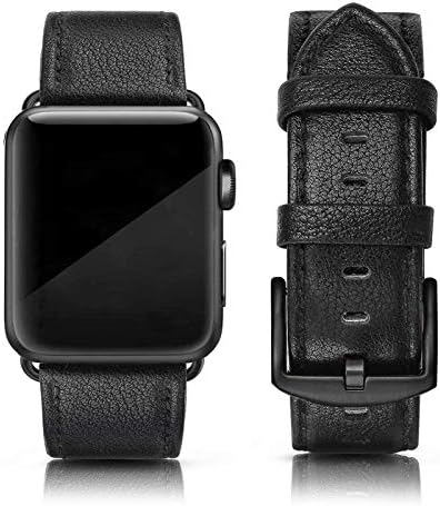 EDIMENS Leather Bands Compatible with Apple Watch 42mm 44mm Band