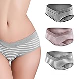 Zmart Women's Under the Bump Cotton Maternity 3-Pack Bikini Briefs G0237UW