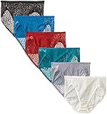 Fruit of the Loom Women's 6 Pack All Over Lace Hi-Cut Panties, Assorted, 6