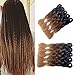 MSHAIR Ombre Jumbo Braiding Hair Extension Synthetic Kanekalon Fiber for Twist Braiding Hair Black/Dark Brown/Light Brown Color 24 Inch 5 Pieces/lot