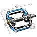 BONMIXC Flat Road Bicycle Pedals Sealed Bearing MTB Pedals Aluminum Alloy Bike Pedals Blue 9/16