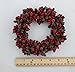 6-inch Beaded Berry Wreath Candlering Candle Ring Ornament Christmas Red