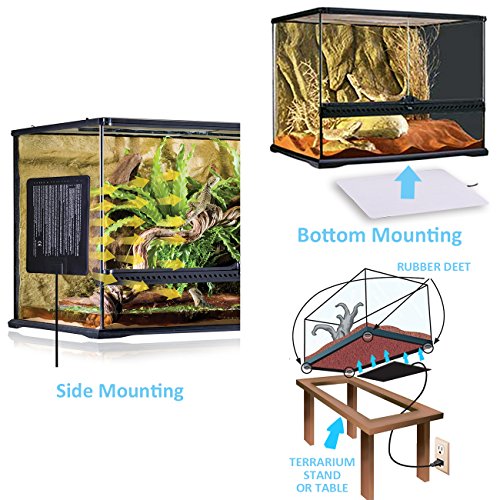 Aiicioo Under Tank Heater Reptile Heating Pad Ideal Hermit Crab Terrarium 8 Watt (2 Pack) - Thumbnail 5
