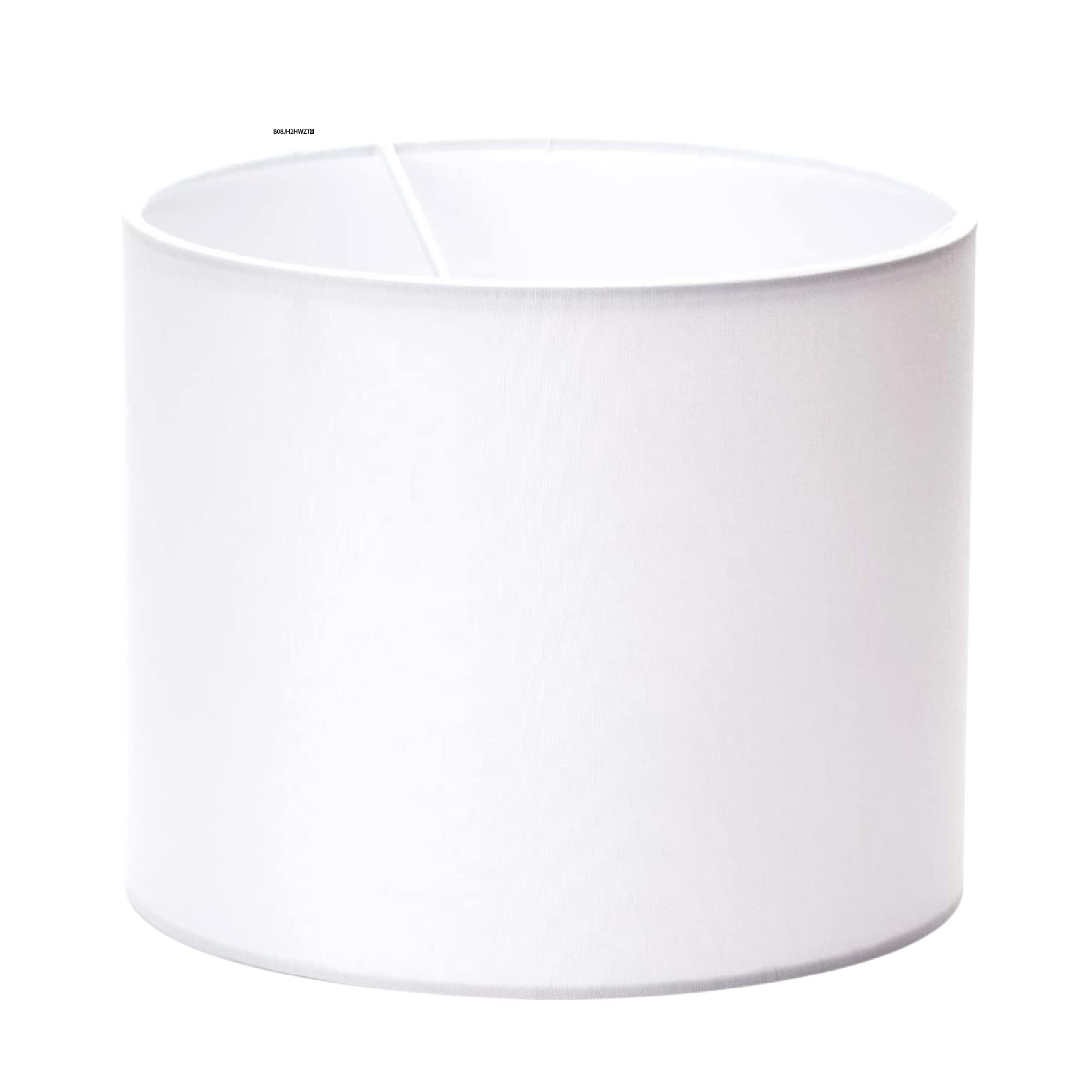 Lampshade Ø 20 cm Fabric Height 16.5 cm Round Socket E27 E14 mm Replacement Shade for Pendant Lamps, Floor Lamps, Table Lamps, White