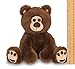 Bearington Collection Lil' Barnaby Chocolate Brown Plush Stuffed Animal Teddy Bear, 11.5 inches - Baby Toys - Teddy Bear Stuffed Animal