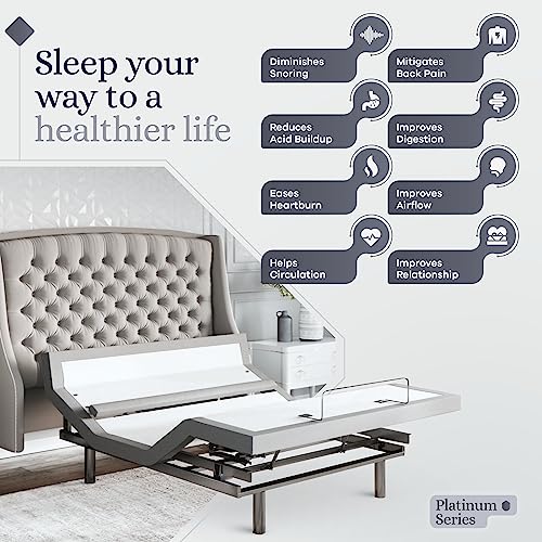 Sven & Son Queen Adjustable Bed Base Frame Platinum (Individual Head