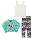 RMLA Big Girls' "Flowery Feline" 3-Piece Outfit