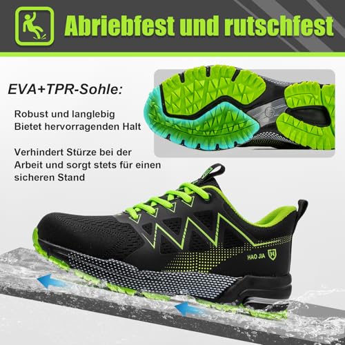 Safety Shoes for Men Women Non-Slip Work Sneakers Lightweight Comfortable Breathable Safety Footwear with Steel Toe