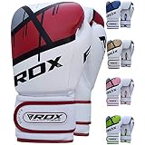RDX Boxing Gloves EGO, Sparring Muay Thai Kickboxing MMA Heavy Training Mitts, Maya Hide Leather, Ventilated, Long Support, Punching Bag Workout Pads, Men Women Adult 8 10 12 14 16 oz