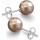 10/12mm Ocean Shell Pearl Stud Earrings Multicolor Shell Beads Pearl Stud Earrings Fashion Jewelry for Women