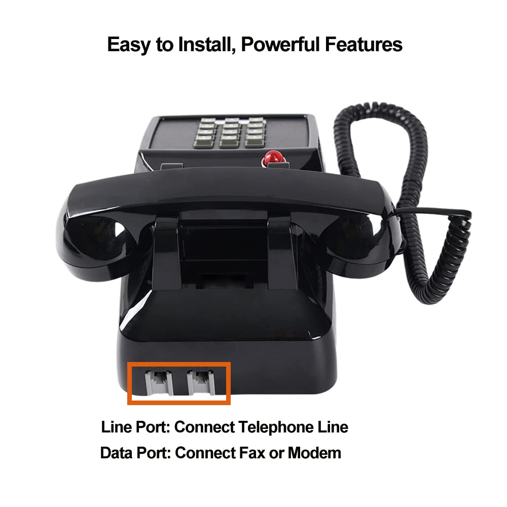 Analog Ringer Phones Mua HTMengt Retro Traditional Landline Phone (Ringing Indicator ...