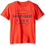Tommy Hilfiger Big Boys' Hermes Short Sleeve Tee, Holly Red, Large (16/18)