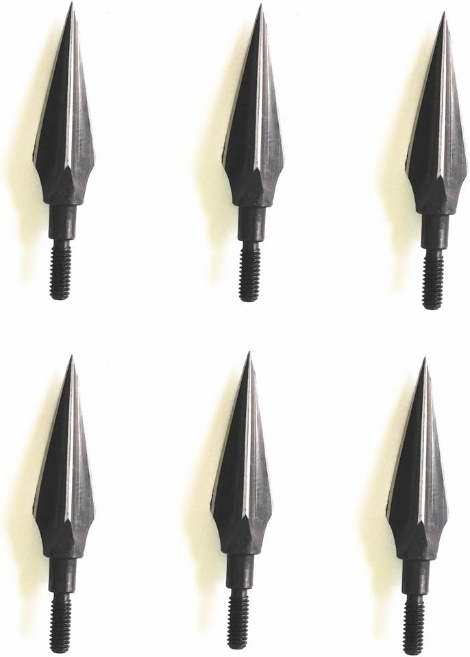 Archery Parts 125 Grain Traditional Hunting Broadheads 3 Razor Blade Arrow Head for Wooden Arrows and Crossbow Bolts (12 Pack) : Sports & Outdoors