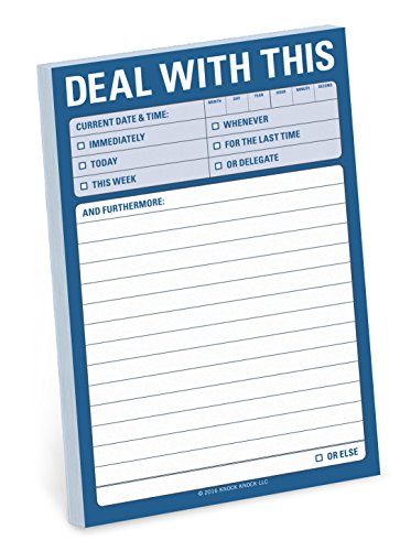 Knock Knock Deal with This Great Big Sticky Note, Large Sticky Notepad, 4 x 6-inches