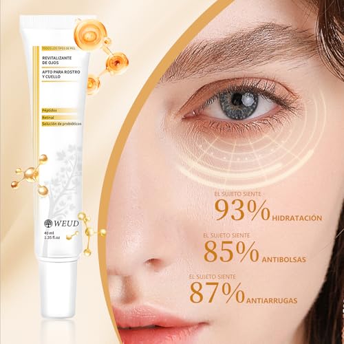 WEUD Contorno de Ojos con Retinal, Péptidos y Probióticos, Crema Ojos Hidratante para Bolsas, Líneas Finas, Ojeras y Arrugas, Cuidado de La Piel Coreano, Eye Cream Coreano para Todo Tipo de Piel (2 Contorno de Ojos)