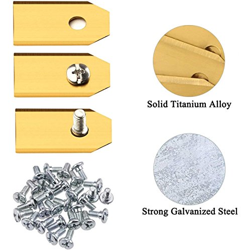 Magicfun Cuchilla de Repuesto para Husqvarna Automower, 30 Hoja De Repuesto de cortacésped + Tornillos para cortacésped en Jardín