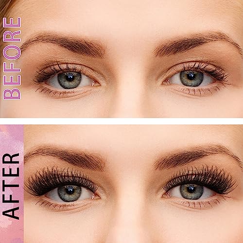 GAQQI Lash Clusters C Curl - DIY False Eyelash Extension at Home - Individual Cluster Eyelashes Reusable Faux Mink Cluster Lashes(GQ03+GQ09,10-16 mm, C Curl)