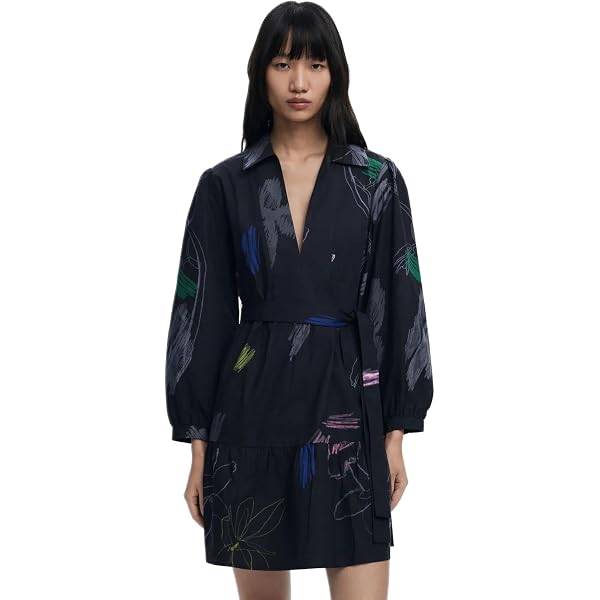 Desigual Women's Dress - 3/4 Sleeve Casual Dress, Colorful & Stylish