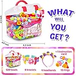 FunzBo-Snap-Pop-Beads-for-Girls-Toys-Kids-Jewelry-Making-Kit-Pop-Bead-Art-and-Craft-Kits-DIY-Bracelets-Necklace-Hairband-and-Rings-Toy-for-Age-3-4-5-6-7-8-Year-Girl-Old