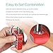 ORIA Combination Lock, 4 Digit Padlock, Gym or Travel Lock, with Water Proof & Plated Steel Material Design for School, Travel Baggage, Case, Sport Locker, Toolbox, Storage (Set of 2 Pack, Silver/Red)