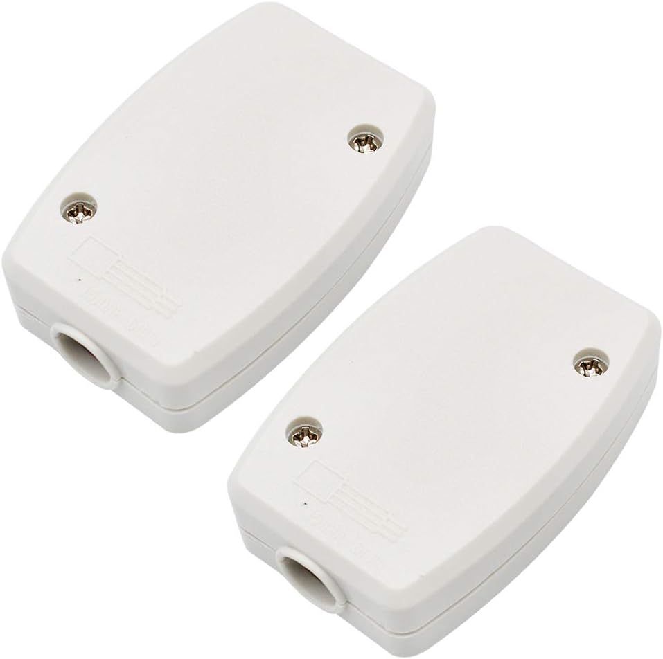 Duisoad 2 Pack Electrical Junction Box 3 Terminals Flex Connector Black 13A 250V