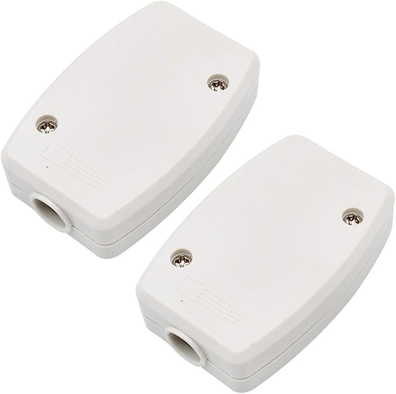 Duisoad 2 Pack Electrical Junction Box 3 Terminals Flex Connector Black 13A 250V