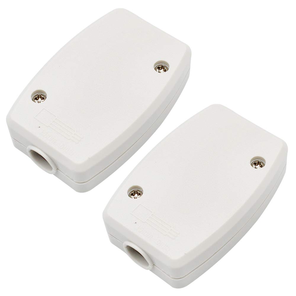 FUJIE 2 Pack Electrical Junction Box 3 Terminals Flex Connector Black, 13A 250V