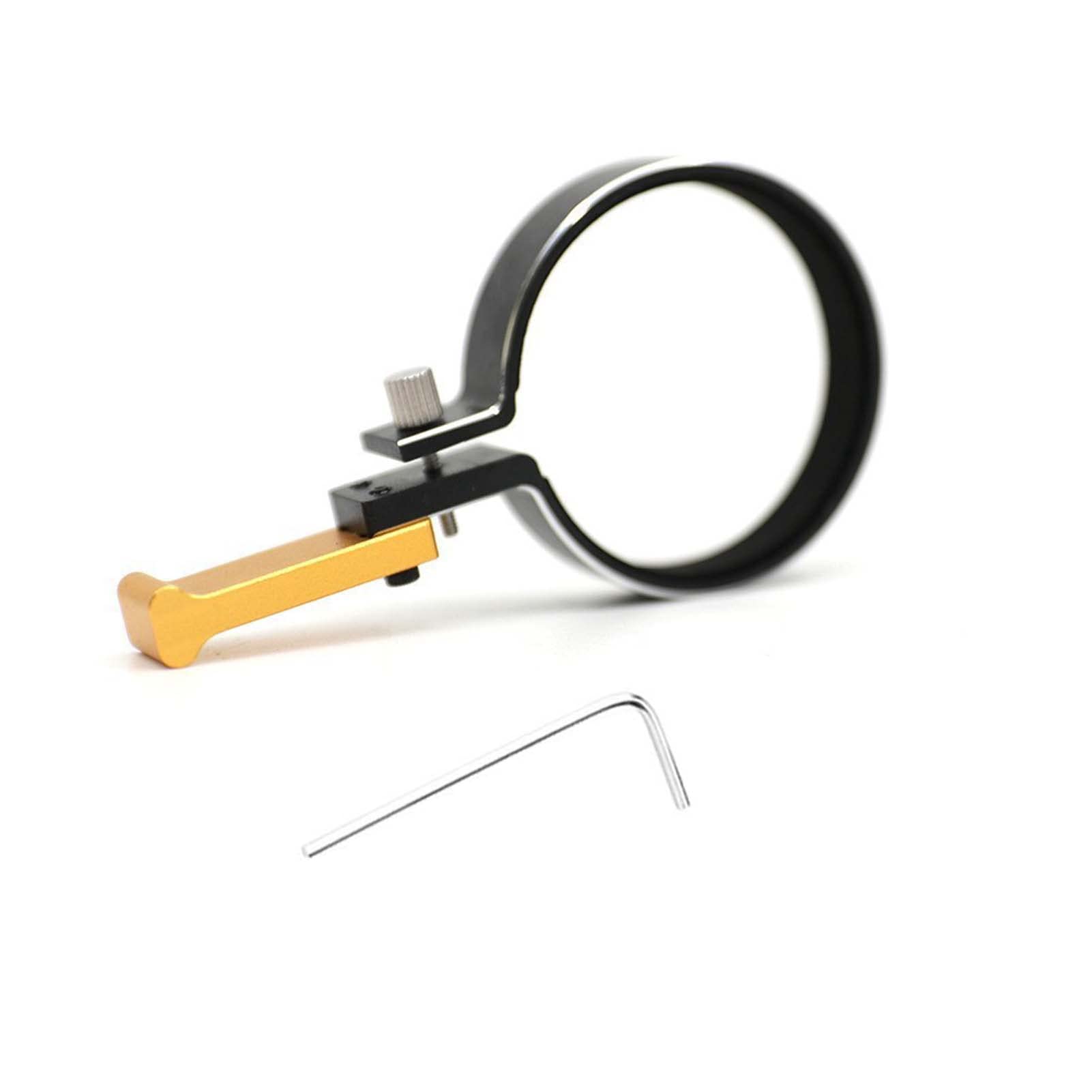 KEEDA RC Transmitter Steering Wheel Trigger, Steering Wheel One-Hand Control Adapter for 1/10 RC Car Remote Controller TQI TRX4 TRX6 Slash Summit (Gold)