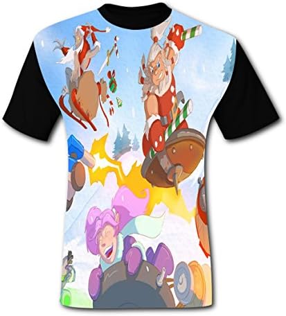 VINCRAL DIY Funny Game Stylish Sports Fitness Men's Round Neck Short Sleeve T-Shirt XL