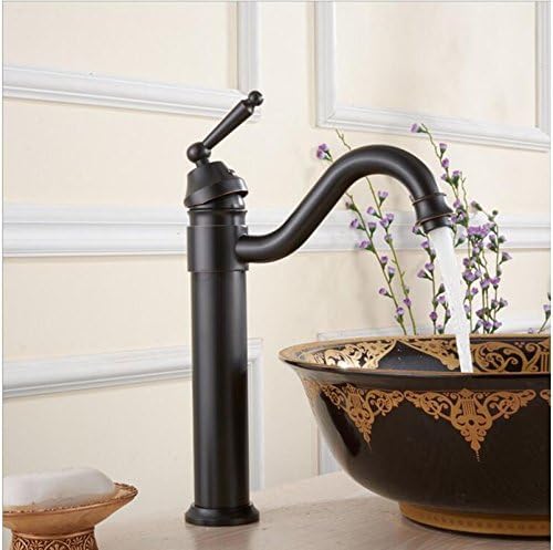 GBHNJ Taps Bathroom Basin Hot And Cold Single Hole Single Handle Mixer Black