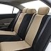 FH GROUP FH-FB060114 Trendy Elegance Full Set Seat Covers, Airbag compatible and Split Bench, Beige/Black color- Fit Most Car, Truck, Suv, or Van