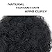 AISI QUEENS Afro Puff Drawstring Ponytail Human Hair Kinky Ponytail for Black Women Clip in African American Short Afro Curly Extensions