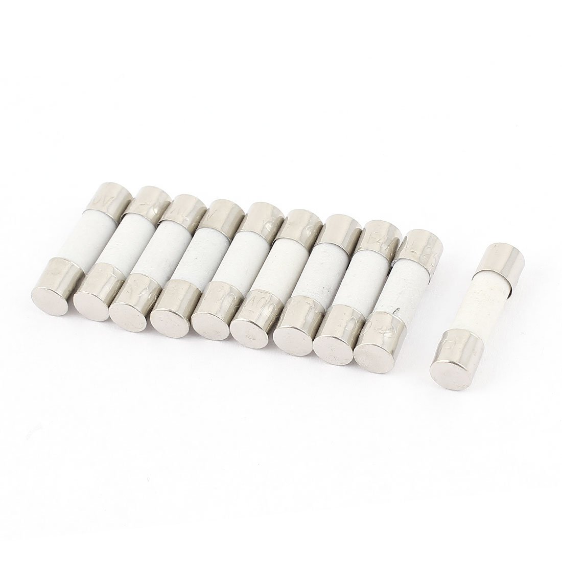 Sourcingmap 10 Pcs 250V 20A Fast Acting Ceramic Fuses Tubes 5mm x 20mm (Pack of 10)