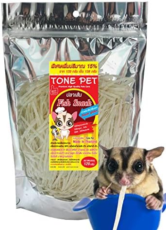 TONE PET Sugar Glider Food Treats Snacks Supplies Protein Calcium Rich Fortified with Vitamins Minerals Excellent Oral Bones Skin Hair Care Wholesome Fish Based Nutrition 120g