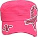Breast Cancer Awareness Hats - Pink Ribbon Rhinestone – 100% Cotton (10 Colors & Styles) --- 2,000+ Sold