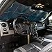 MARKSIGN Windshield Sunshade, Custom-Fit for 2015-2019 Ford F-150 SuperCrew Cab, Suction-Cup Free and Easy Setup Design