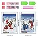 5D Christmas Diamond Art Painting Full Drill Christmas Presents Dog and Cat, Xmas Hat Puppy and Kitten by Number Kits DIY Paint with Diamonds Art Xmas Cross Stitch Decor (12x16 inch, 2 Pack)