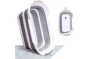 Collapsible Laundry Basket - Foldable Washing Tub - Large Capacity Foldable Pop Up Storage Container, Saves Space, Rubber Gri