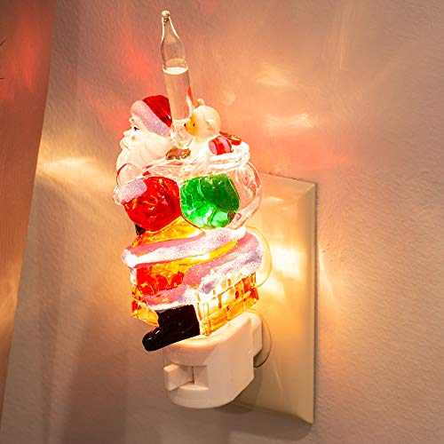 Roman 33672 7" Santa Chimney Bubble Light Night Light Pricepulse
